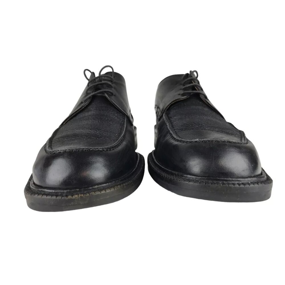 BrassBoot Mens Black 93687-01-SY Round Toe Lace Up Oxford Dress Shoes Size 9.5 - Picture 3 of 9